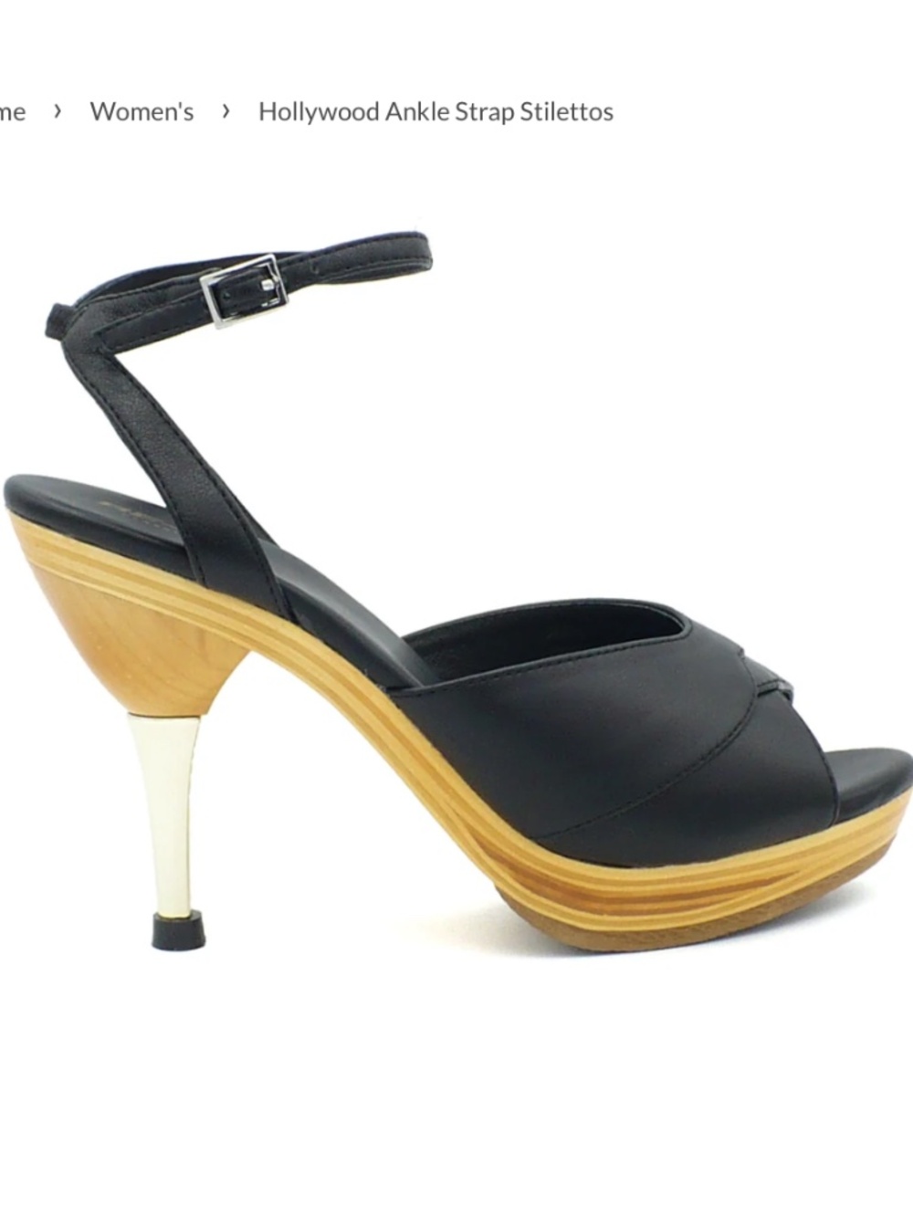 Re-Mix Hollywood stiletto with Ankle Strap, size 9